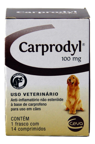 Carprodyl 100mg 14 Comp Ceva Anti-inflamatório Cães