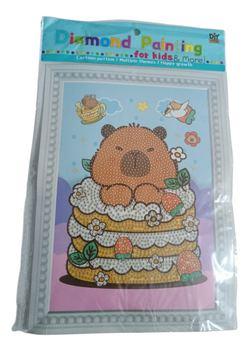 Kit Pintura De Diamante 15x21cm Capybara Personajes Kawaii