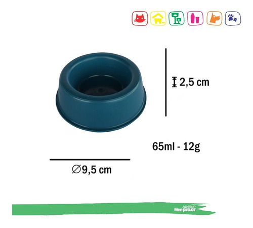 Imagem 4 de 7 de Comedouro Hamster Tradicional 65ml ( Kit 12 Un )