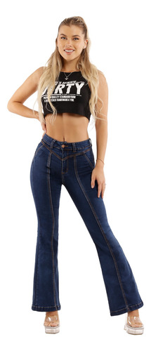 Jeans Flare Azul Je3640a