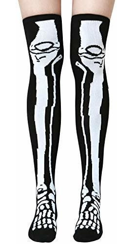 Esqueleto Sobre Las Rodillas Calcetines De Poliéster H...
