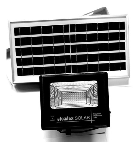 Imagen 1 de 6 de Reflector Solar Profesional 50w Atomlux Con Control Remoto