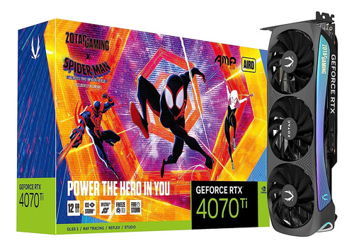 Tarjeta Gráfica Geforce Rtx 4070 Ti Amp Airo Spider-man 12gb