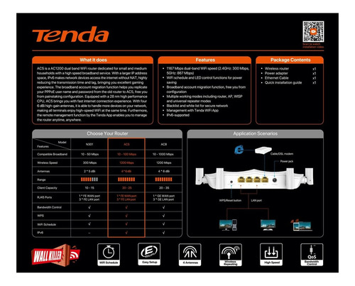 Router Wifi De Doble Banda Marca Tenda Ac5 (Usado)