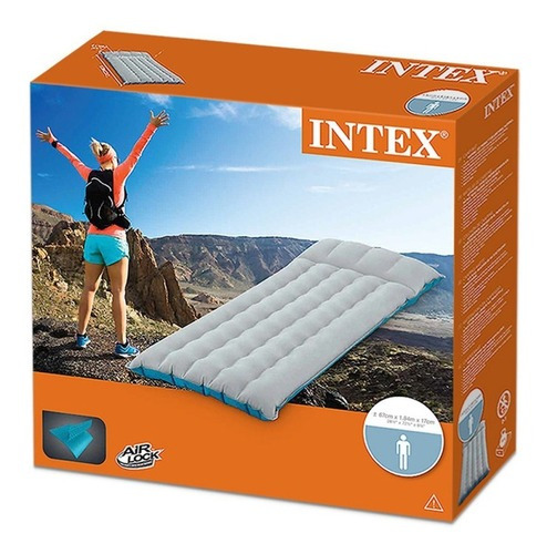 Colchoneta Inflable Camping Intex 67x184x17cm 1 Plaza Mm