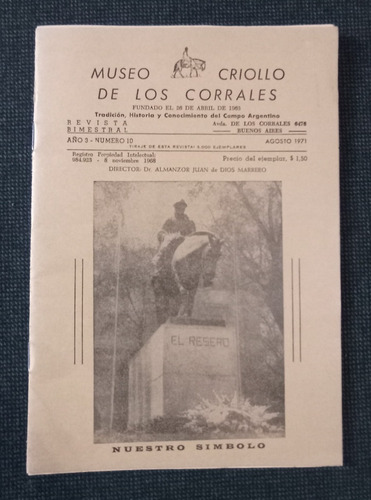 Imagen 1 de 5 de Museo Criollo De Los Corrales Año 3 Numero 10