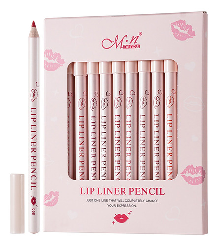 Juego De Lápices Labiales Mate De 12 Colores E, Fácil De Usa
