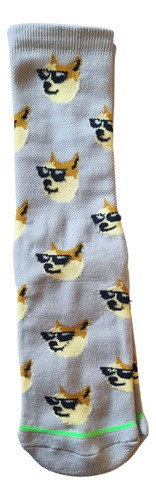 Calcetines Calcetines Largos Chems Bonk Meme Unitalla Gris Chems Único