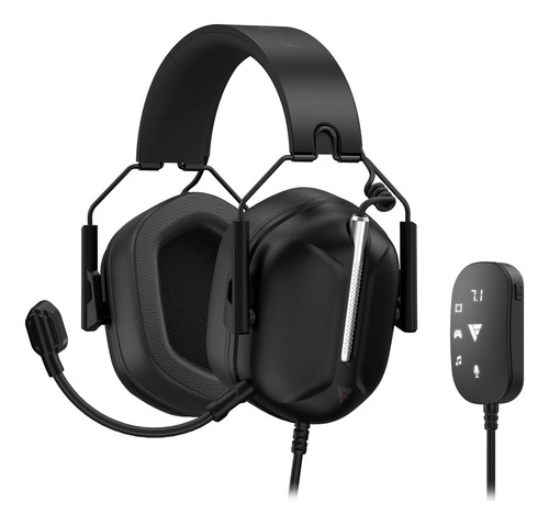 Force One Bundle Headset Luna + Placa De Som Doppler 7.1 Usb Cor Preto