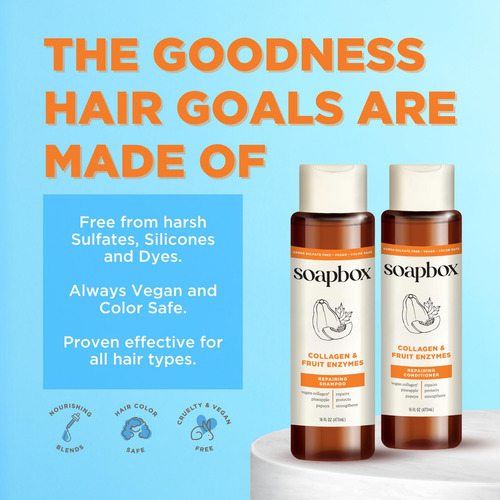 Shampoo E Condicionador Soapbox Collagen Para Cabelos Secos