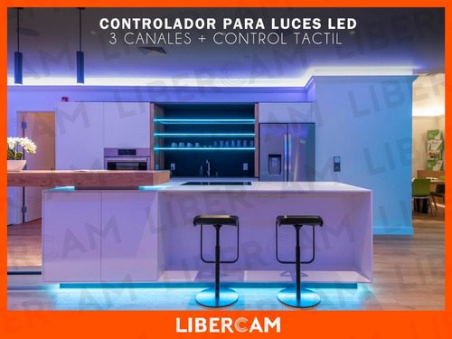 Imagen 9 de 10 de Controladora Led Para Tira Rgb Con Control Touch Tactil