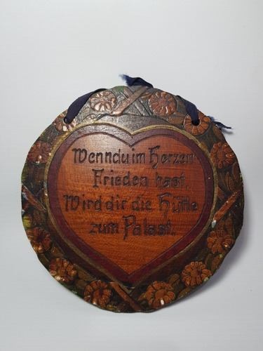 Alemania Antiguos Carteles Siglo 19 Madera Pintada Mag 56511 (Usado)