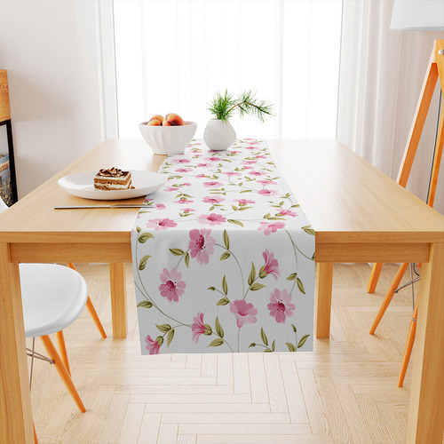 Caminho De Mesa Decorativo 140x40cm 100% Poliéster Cor Branco