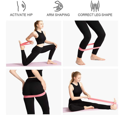 Imagen 7 de 9 de Bandas De Resistencia Elásticas Para Yoga, Ejercicios, 5 Uds