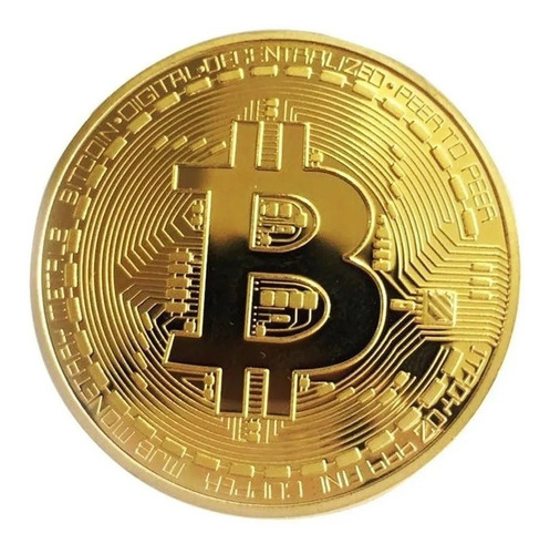 Moneda Fisica Bitcoin Btc | Bañada En Oro | Gruesa | 30gr