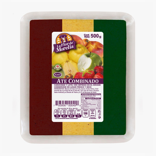 Ate Combinado 500 Gr. (tejocote, Guayaba Y Manzana Verde)