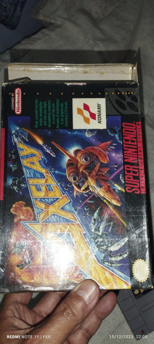 Juego Vintage De Super Nintendo Axelay Con Caja Original 