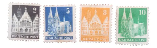 Alemania 1948 Bizona Edificios 10 Estampillas