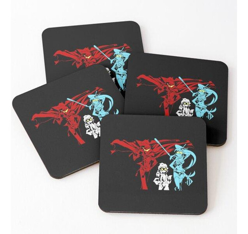 Set Posavasos Diseño De Chico Malo De Anime Calidad Premium