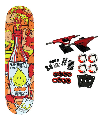 Industrie Skateboard Complete Flameboy Fire Sauce 8.1 