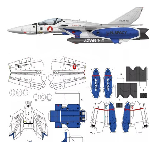 Vf-1a Max Tv Type Robotech Papercraft