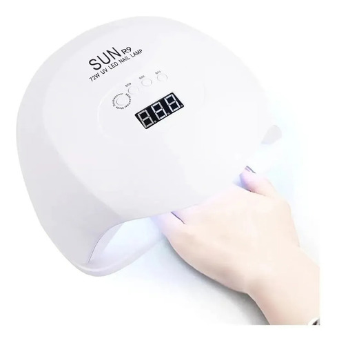 Combo Uñas Gel Lampara Sun Led Uv 72w +kit Pulidor Eléctrico