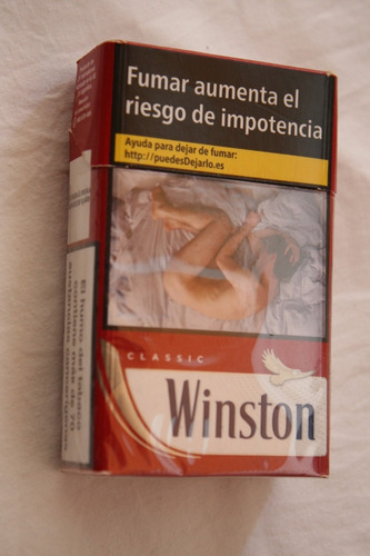 Marquilla Box 20. Winston Classic . España2017 .vacía