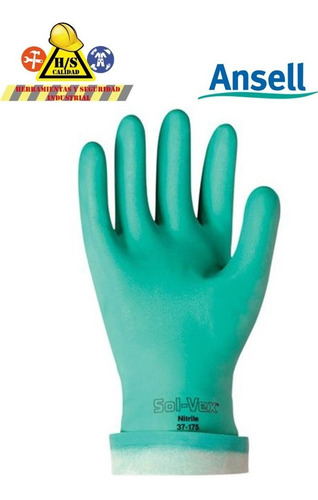 Guante Sol-vex Verde Ansell 12 Pares