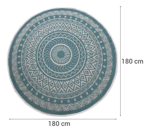 Alfombra Circular Redonda Interior Exterior Terraza 180cm