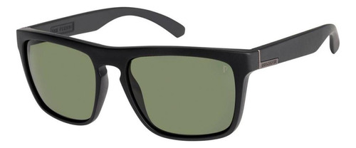 Óculos de sol polarizados Quiksilver The Ferris One size armação de grilamid/náilon cor matte black, lente green de policarbonato, haste matte black de grilamid/náilon