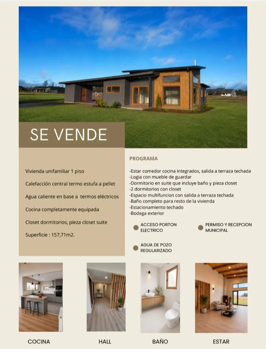 Imagen 1 de 13 de Casa 157 M2 A 15 Minutos De Osorno
