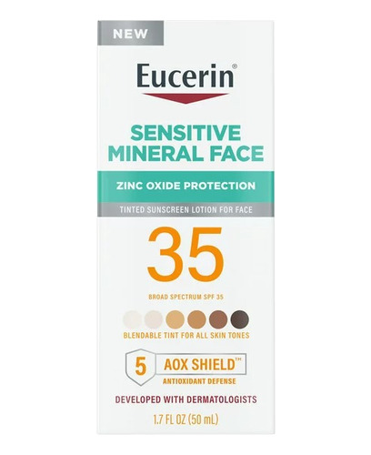 Eucerin Sensitive Mineral Face Spf35 50ml Oxido Zinc Origina