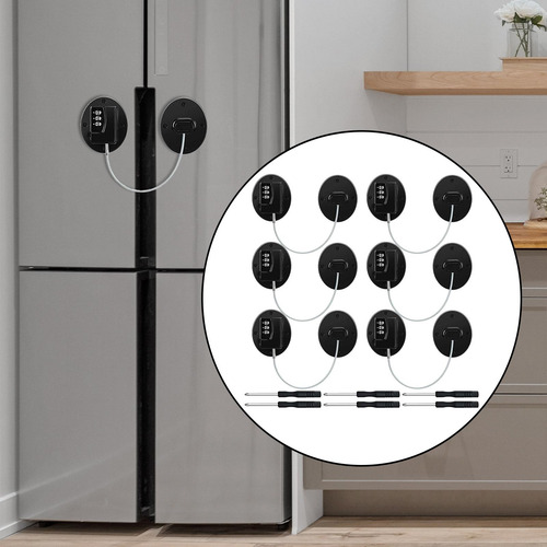 6 Uds. Cerraduras Combinadas Para Gabinete, Cerradura Negro