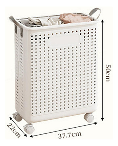 Cesto De Roupa Suja, Cesto De Roupa Suja Com Rodas, M Branco