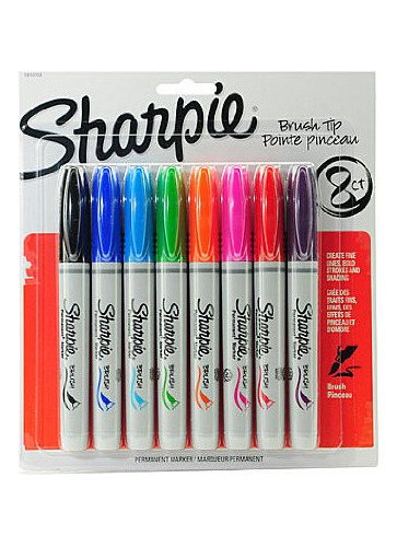 Sharpie Punta De Pincel Marcador Permanente Establece Surtid