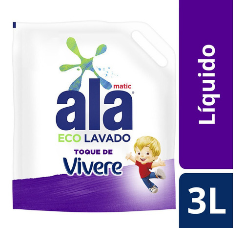 Jabon Liquido Ala Baja Espuma Ecolavado Vivere Doypack 3 Lt