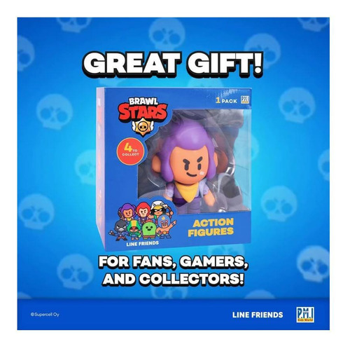 Figura De Ação Pmi International Brawl Stars Shelly Brawler