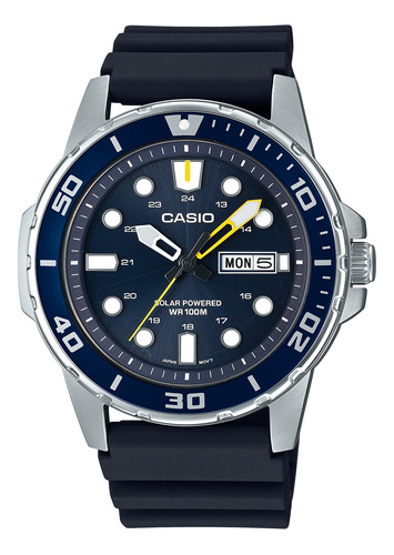 Reloj Casio Mtp-s110-1av Solar Resiste Al Agua 100m Original