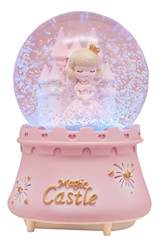 Snow Globes For Girls,  Cute Princess Castle Figurine S...