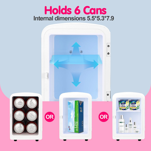 Mini Refrigerador Portátil 4l/6 Latas Ideal Hogar Y Viajes B