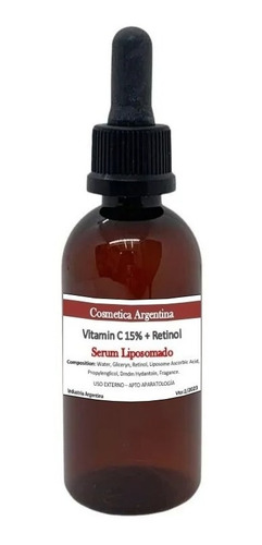 Serum Facial Retinol + Vitamina C 15% Arrugas Manchas 60 Ml