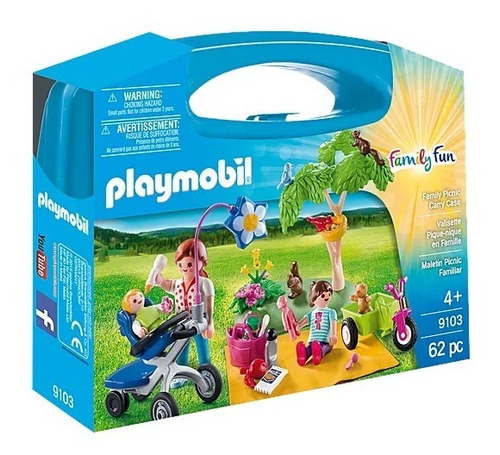 Juego Playmobil Family Fun Maletín Grande Pícnic Familiar 3+ Cantidad de piezas 62