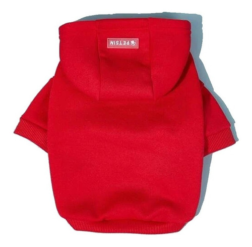 Ropa Polera Para Perro Con Capucha Color Rojo Mascota Gato