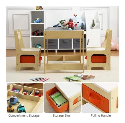 Mesa De Mesa Y Silla Para Niños, Mesa De Actividades De 4 En