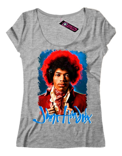 Remera Jimi Hendrix 13 Rock Mujer Digital Stamp Dtg