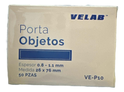 50 Laminillas Porta Objetos Laboratorio Microscopio