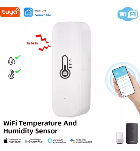 Sensor Temperatura Humedad WiFi Tuya SmartLife Alexa Google Alarma