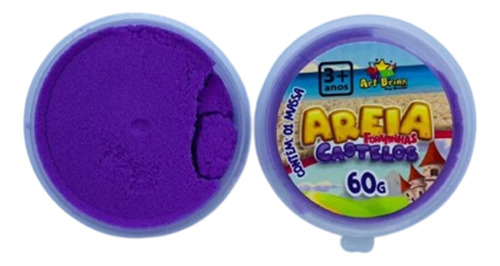 Kit Com 25 Massinhas De Areia Cinética + Forminha De Castelo Cor Sortido