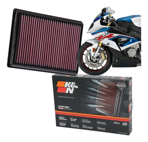 Filtro De Ar Esportivo K&n Kn Bm-1010 Bmw S1000rr S1000 Rr