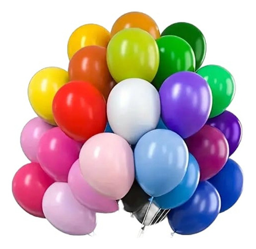 Globo Látex Colores Variado Primarios Mate 5 Pulgadas 50 Pcs